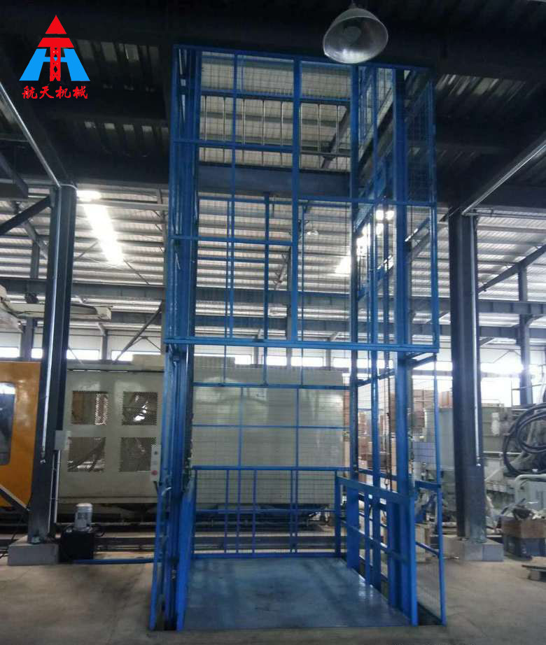 室內(nèi)二層二噸導軌式升降貨梯